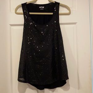 Apt. 9 Dressy Black Sequin Tank Size Small